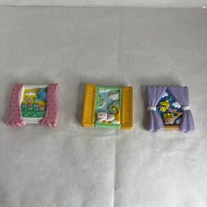 Vintage Window Design Magnet Set Of 3 -Bird, Cat and Butterfly